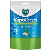 Vicks VapoDrops Original Menthol Lozenges 24 Pack